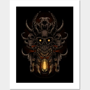 BUFFALO SKULL Posters and Art